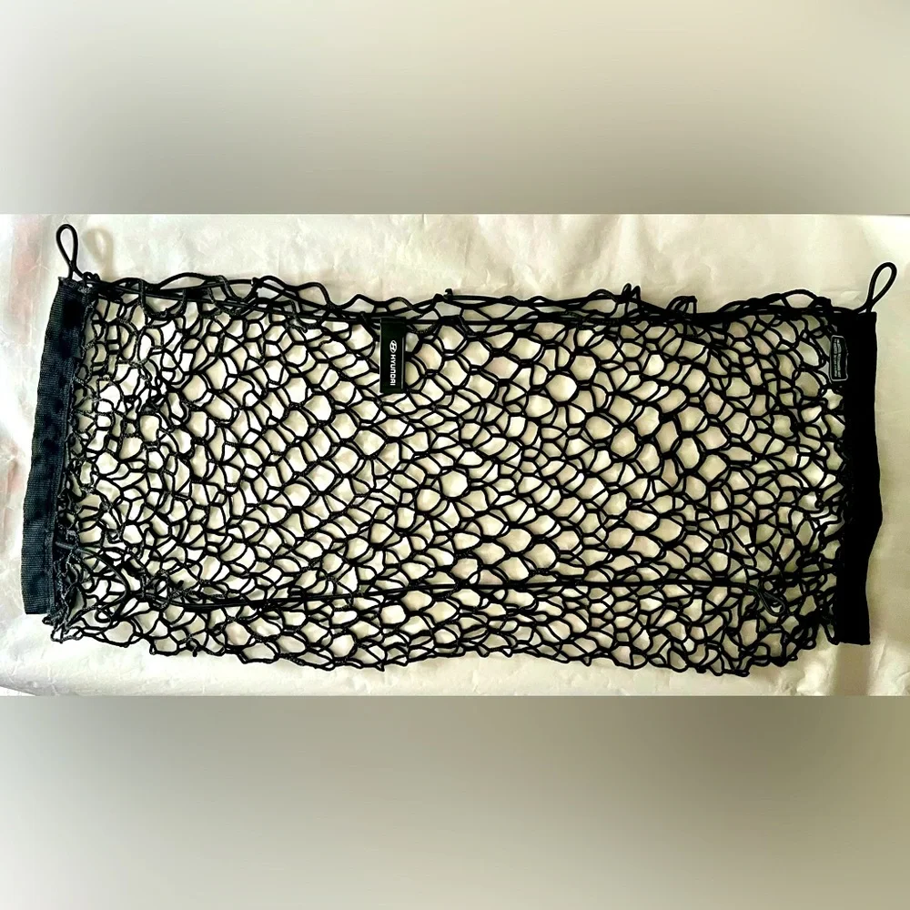 Hyundai Trunk Cargo Net Black Mesh Stretch Bungee Car Storage